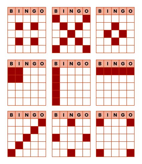 common bingo patterns